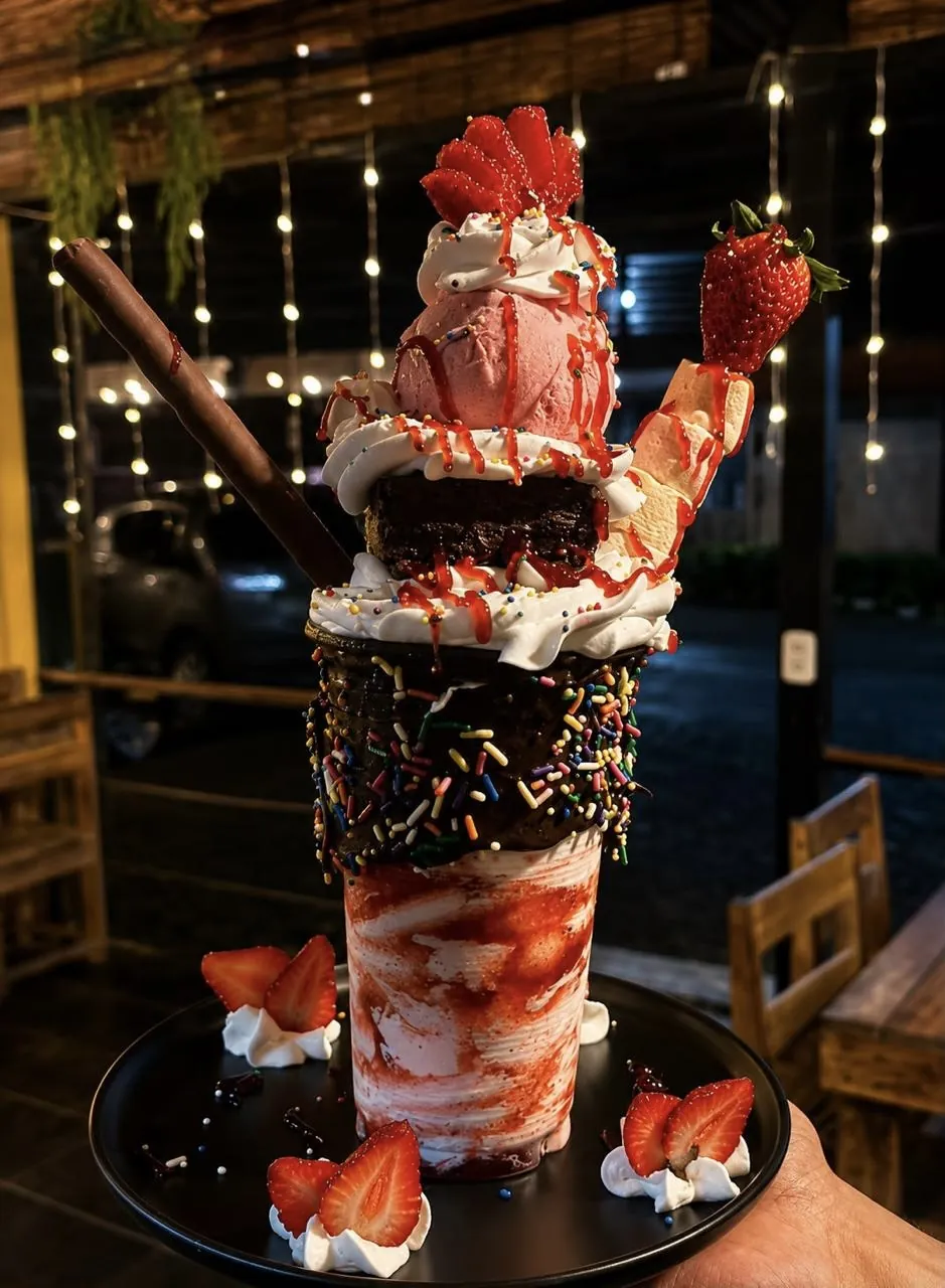 Batido de fresa y chocolate